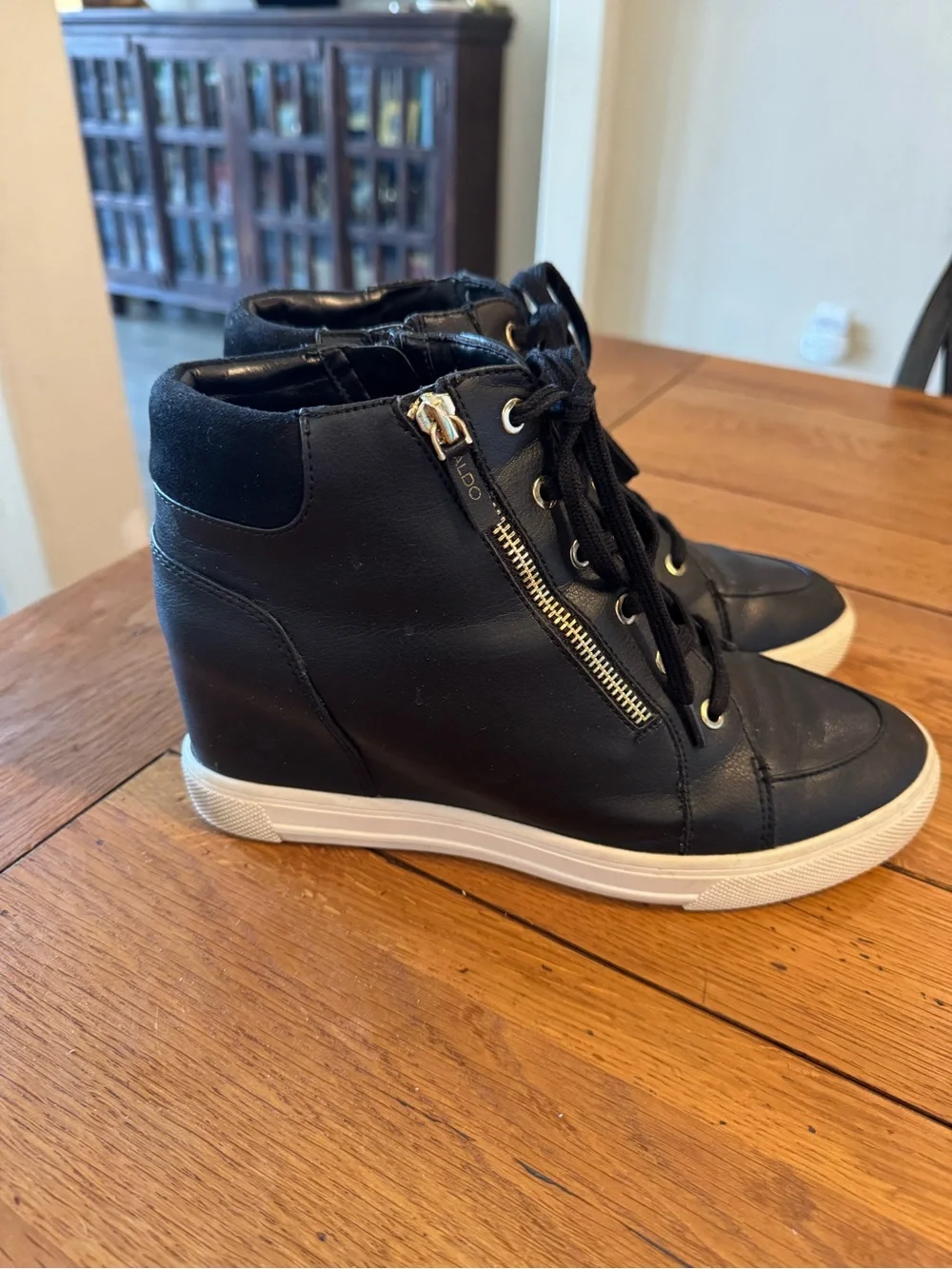Aldo Kaia black wedge sneakers- size 11
